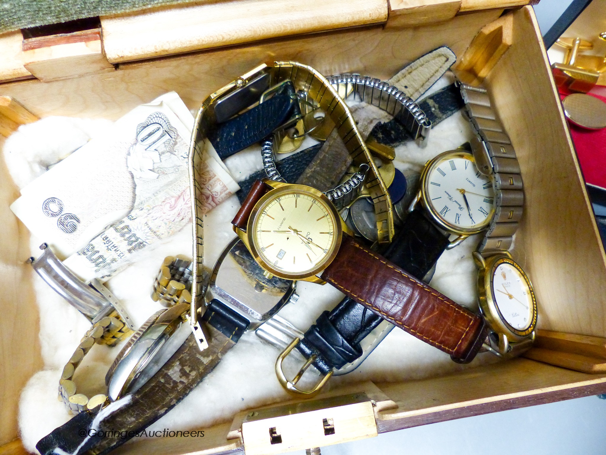 Seven assorted wristwatches etc.